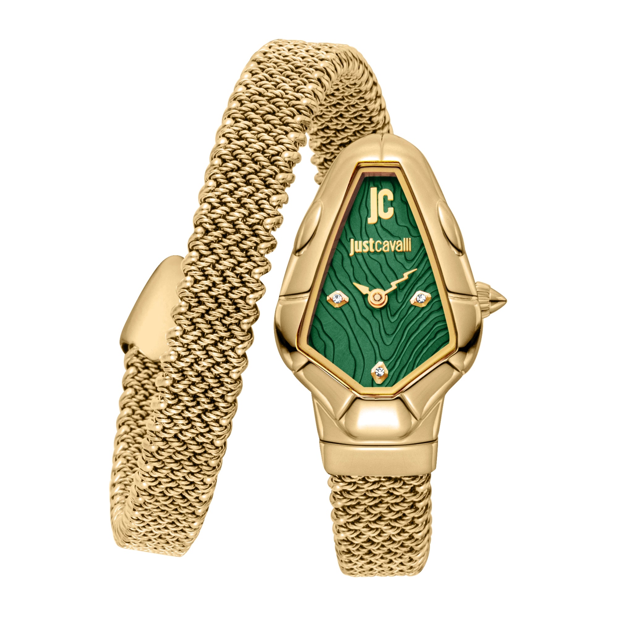 Just Cavalli Fiamma Yellow Gold Green